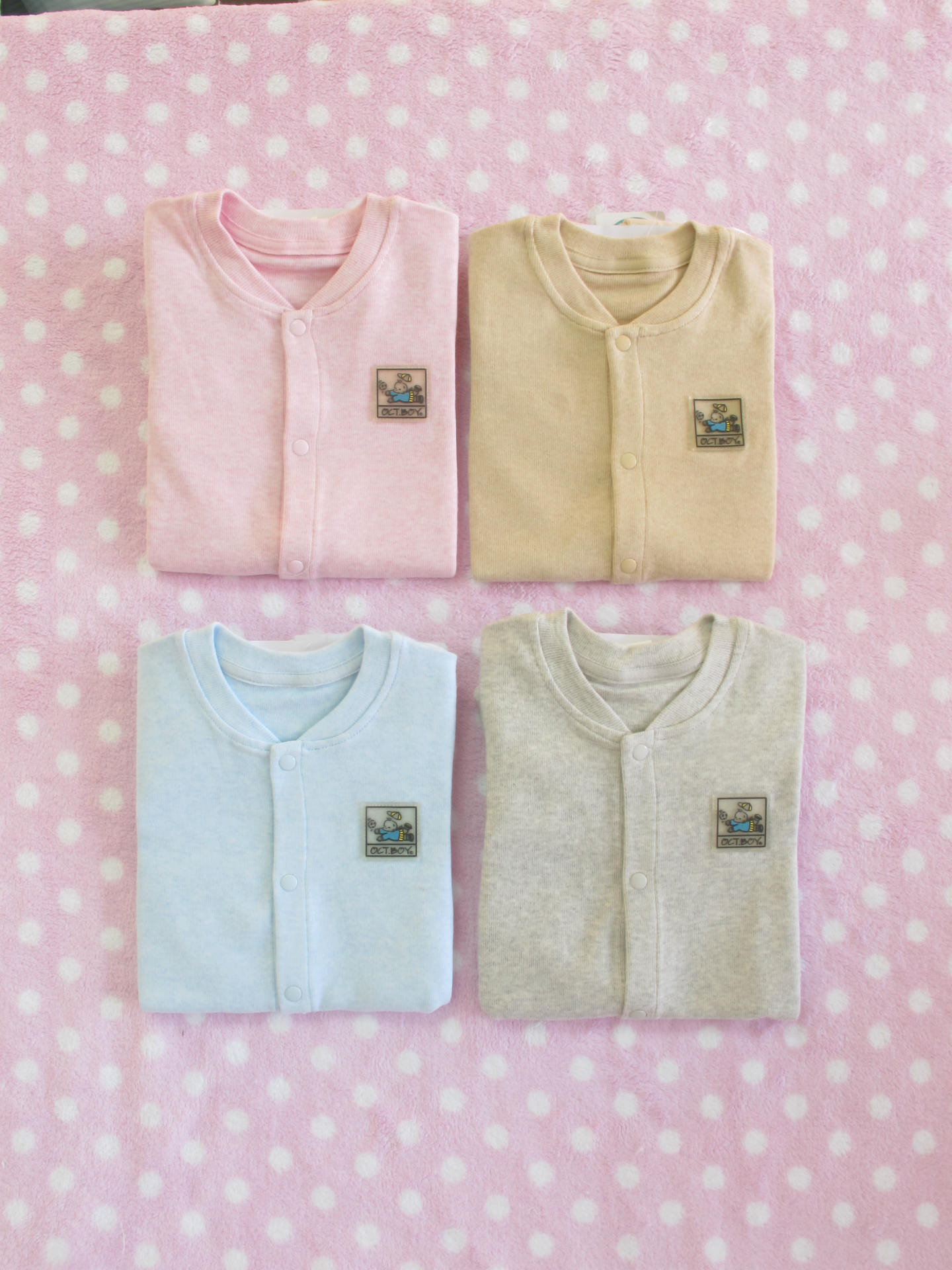 hw-50305 婴儿衣服 婴童装 舒绒布立领全开哈衣连身衣 爬服图片_4