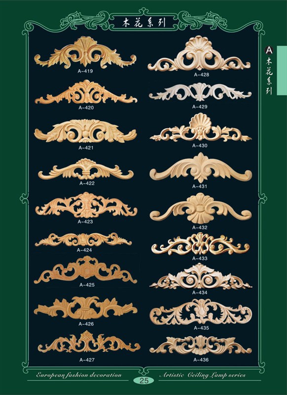 可订做欧式家具厂雕花加工角花装饰木花边