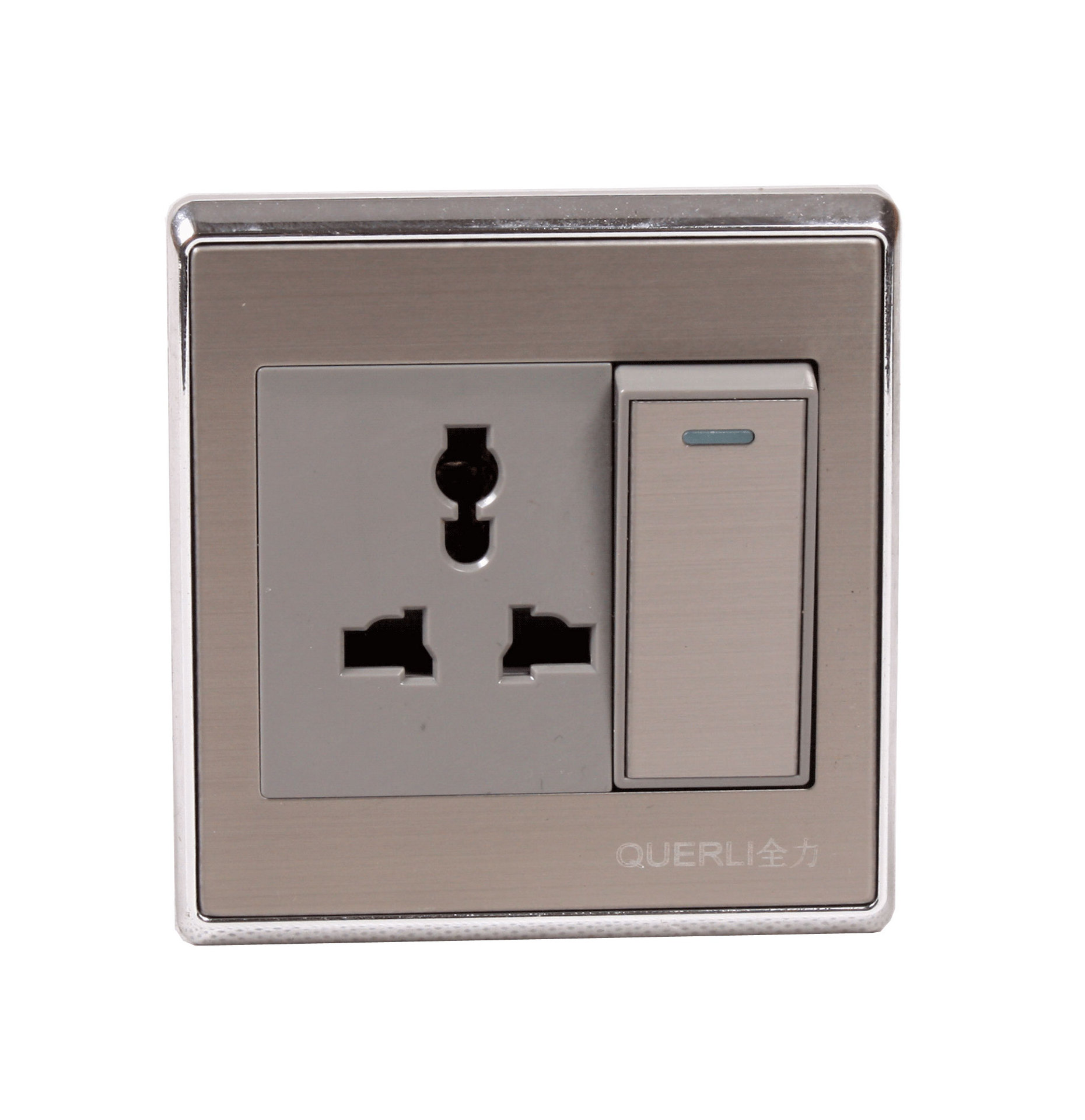 广东广州【长期供应】86型墙壁开关 不锈钢墙壁开关 金属拉丝墙壁开关