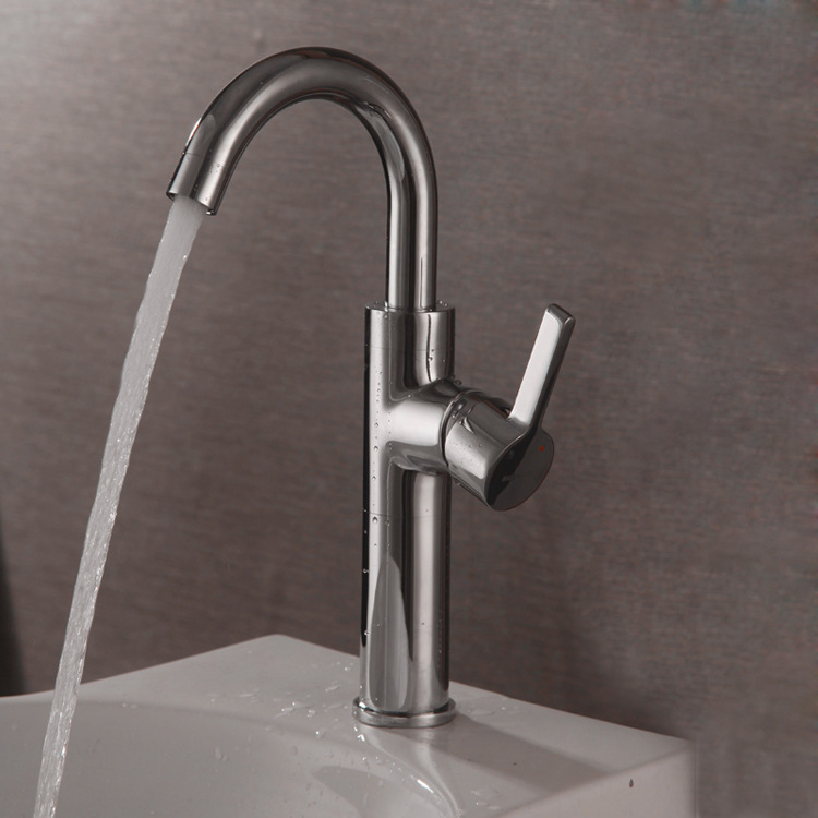 开平水口卫浴洁具厂家批发全铜单把单孔冷热混水脸盆水龙头11515