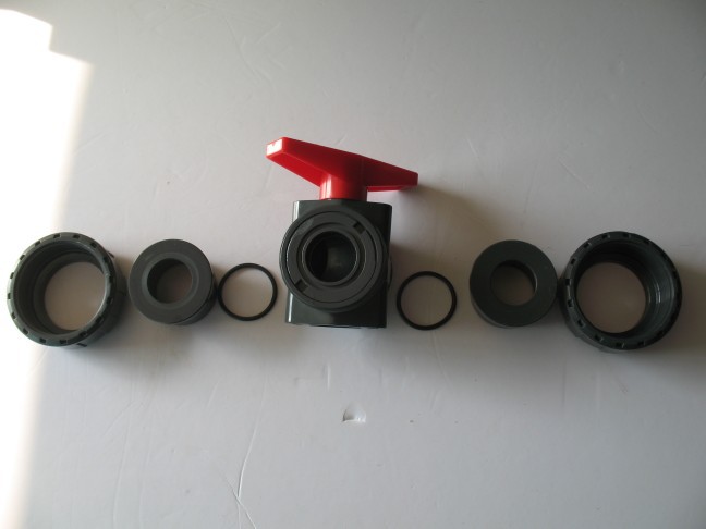 upvc/pvc双由令球阀 活接球阀dn15-dn80 (化工级)