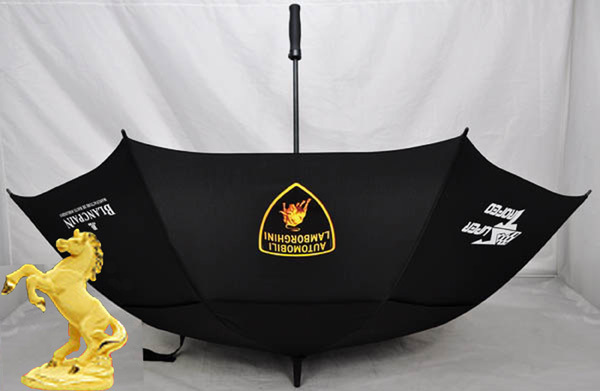 兰博基尼直柄双层 纤维伞骨 晴雨伞 直柄伞 广告伞 雨伞批发