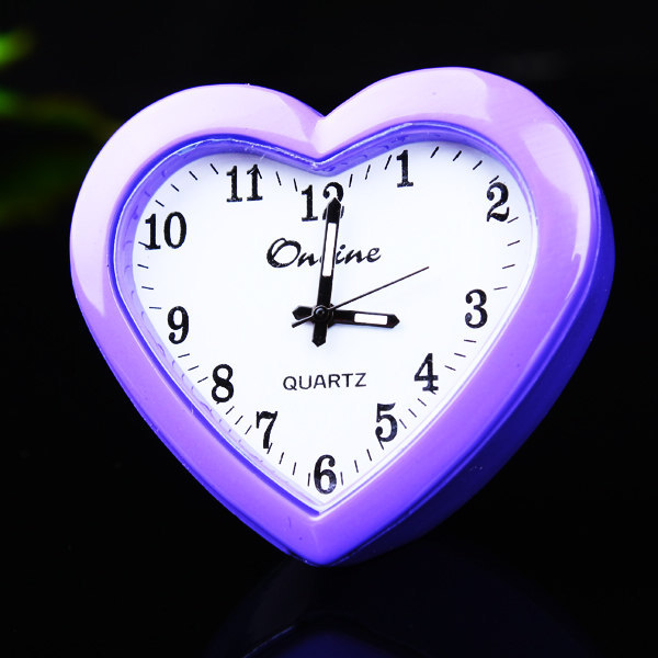 厂家供应新款时尚爱心小台钟 礼品小台钟批发164552
