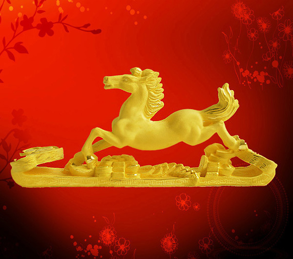 骏马绒沙金产品---jyh-005如意金马