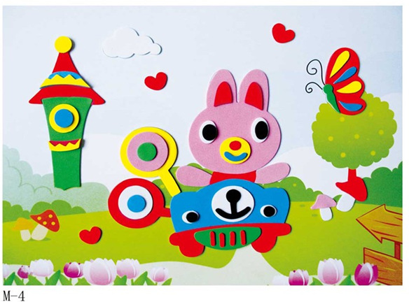 儿童贴画eva贴画 大号 3d立体手工 粘贴画 贴纸diy制作