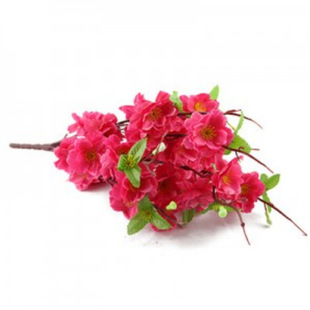 z068 45头绢布仿真装饰桃花(玫红色)