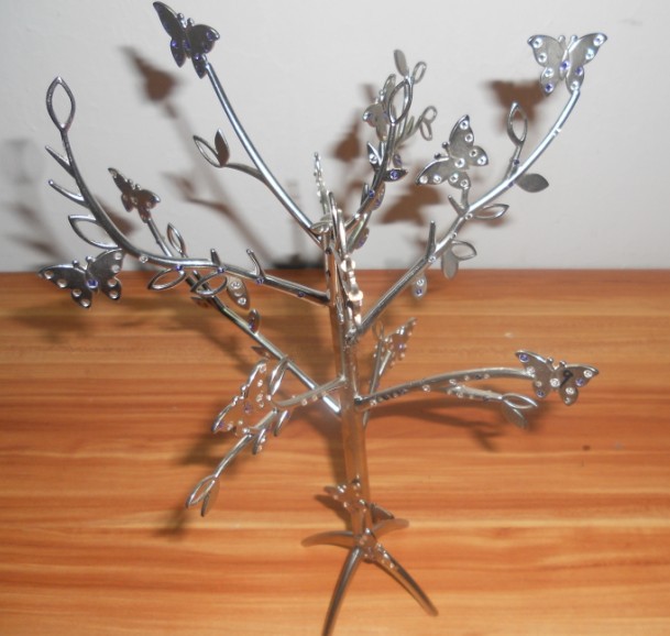 vip礼品树精品树工艺树钯金树钻石树饰品树挂首饰用树锌合金树图片_5