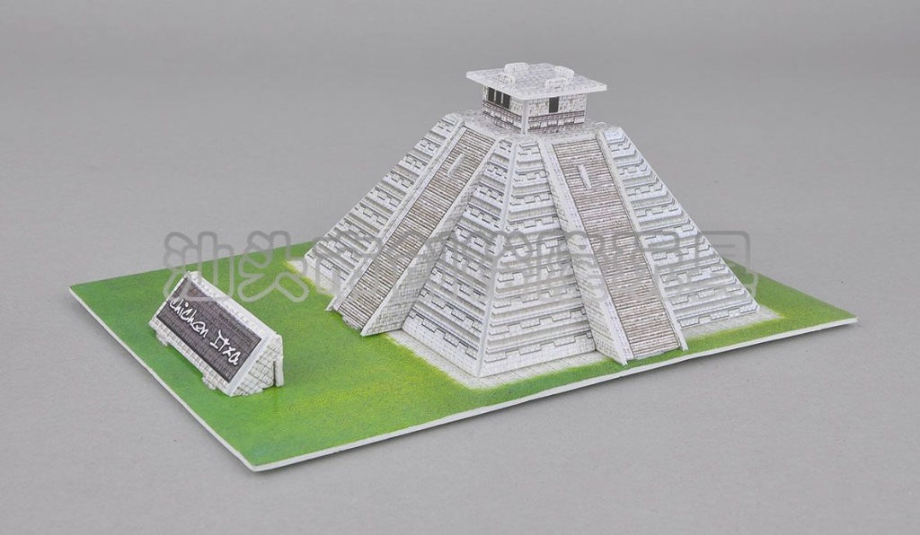 3d立体拼图玛雅金字塔diy纸模型建筑儿童拼插益智玩具