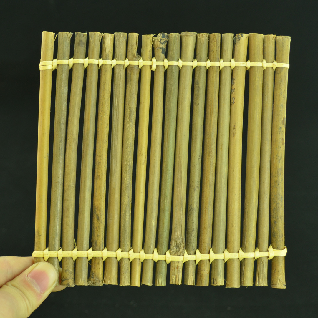 「茶具套装」批发正方形竹排茶托手工编织-安吉递铺春胜工艺品店