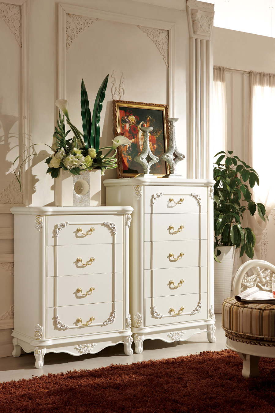 【热门产品】法式实木五斗柜 客厅卧室五斗柜 美逗家具902五斗柜