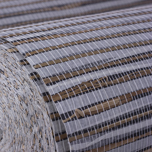 草编墙纸 蒲草纸线混织材质 纯天然植物环保壁纸 无味无甲醛健康