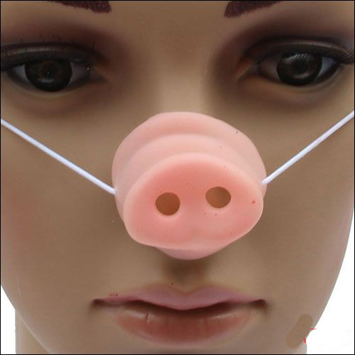 化装舞会用品 动物假鼻子 猪 鸭嘴 鸡狗 熊鼻子 一套 .