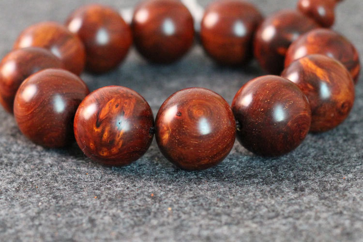 金星紫檀瘤瘿子 佛珠 20mm 实物图 高密度