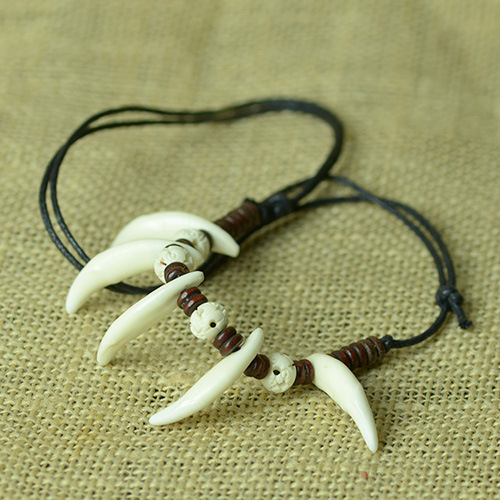 古树千藤项饰批发民族风手工编织风情狗牙辟邪招财时尚项链060674