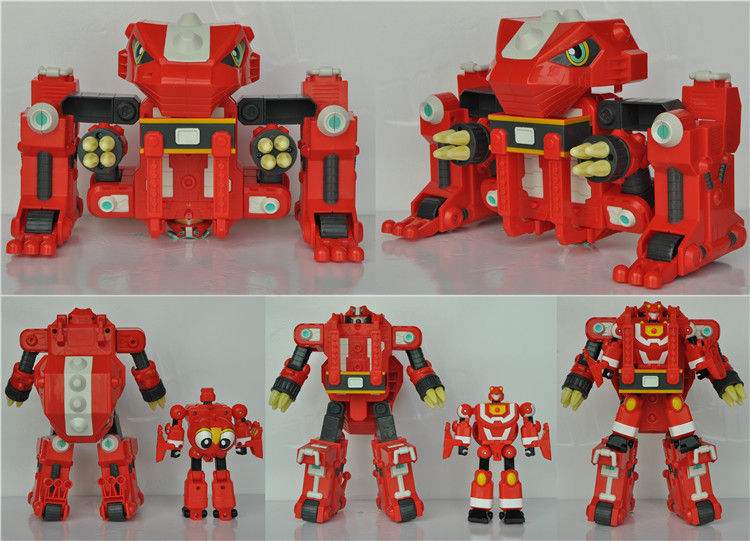 正版儿童玩具快乐酷宝可爱儿童变形机器人之雷霆战宝十寸7513