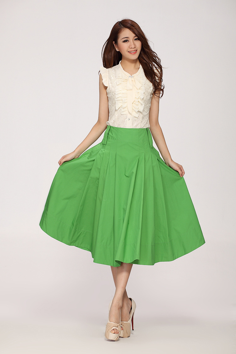 精品女装33 夏装新款时尚纯棉半身裙 大摆抹胸裙 韩版雪纺中长裙