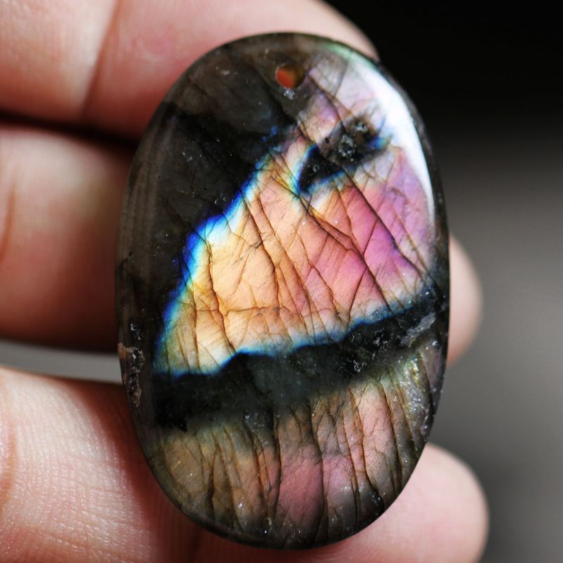 天然半宝石闪光石吊坠首饰坠子