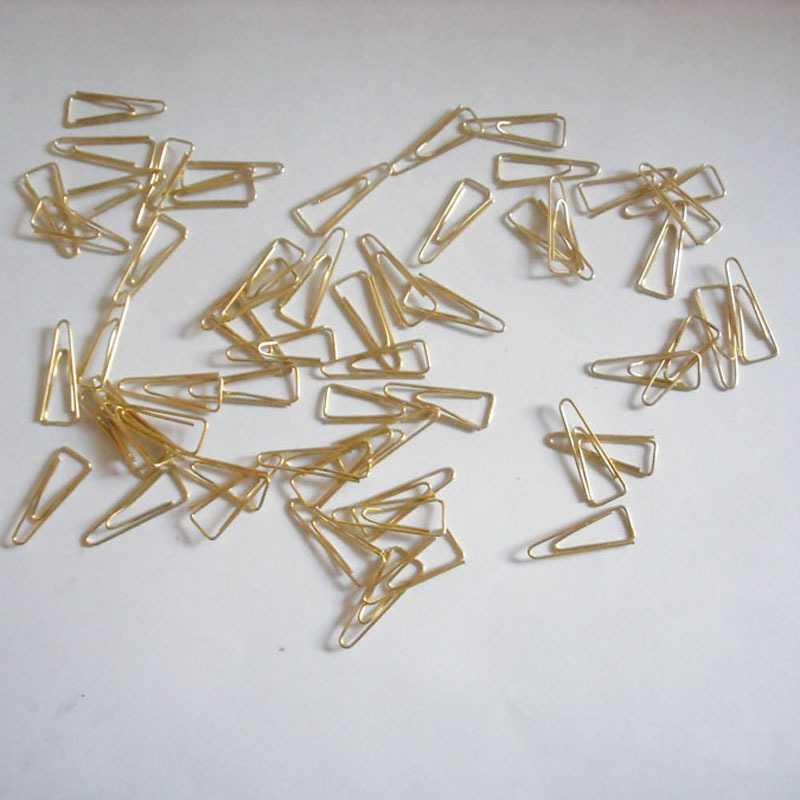 金属回形针_厂家供应26mm三角形回形针 镀镍回纹针 金属回形针 镀铜 -