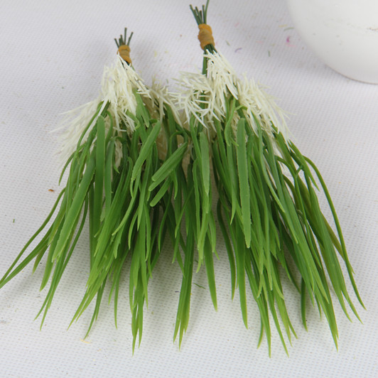 仿真植物时尚高仿真花假花 绿色田园装饰花 幸运草/小草 韭菜苗