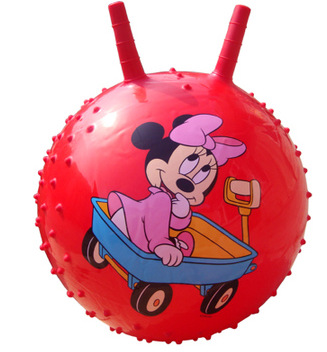 儿童卡通图案羊角球 瑜伽健身羊角球批发 加厚可充气瑜伽羊角球