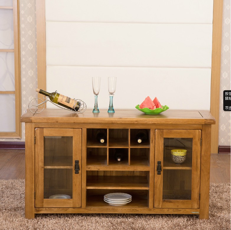 欧式 复古 田园 纯实木 宜家 酒柜 橡木家具