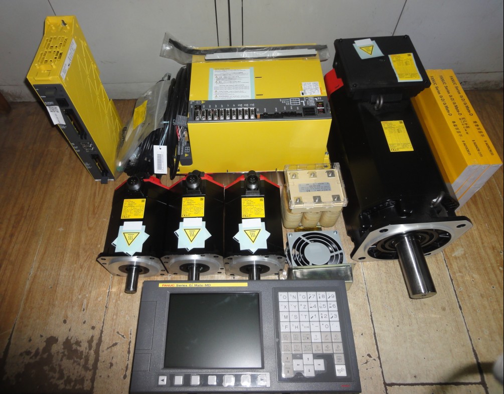 整套日本fanuc发那科数控系统,电机,电缆,电抗器驱动等