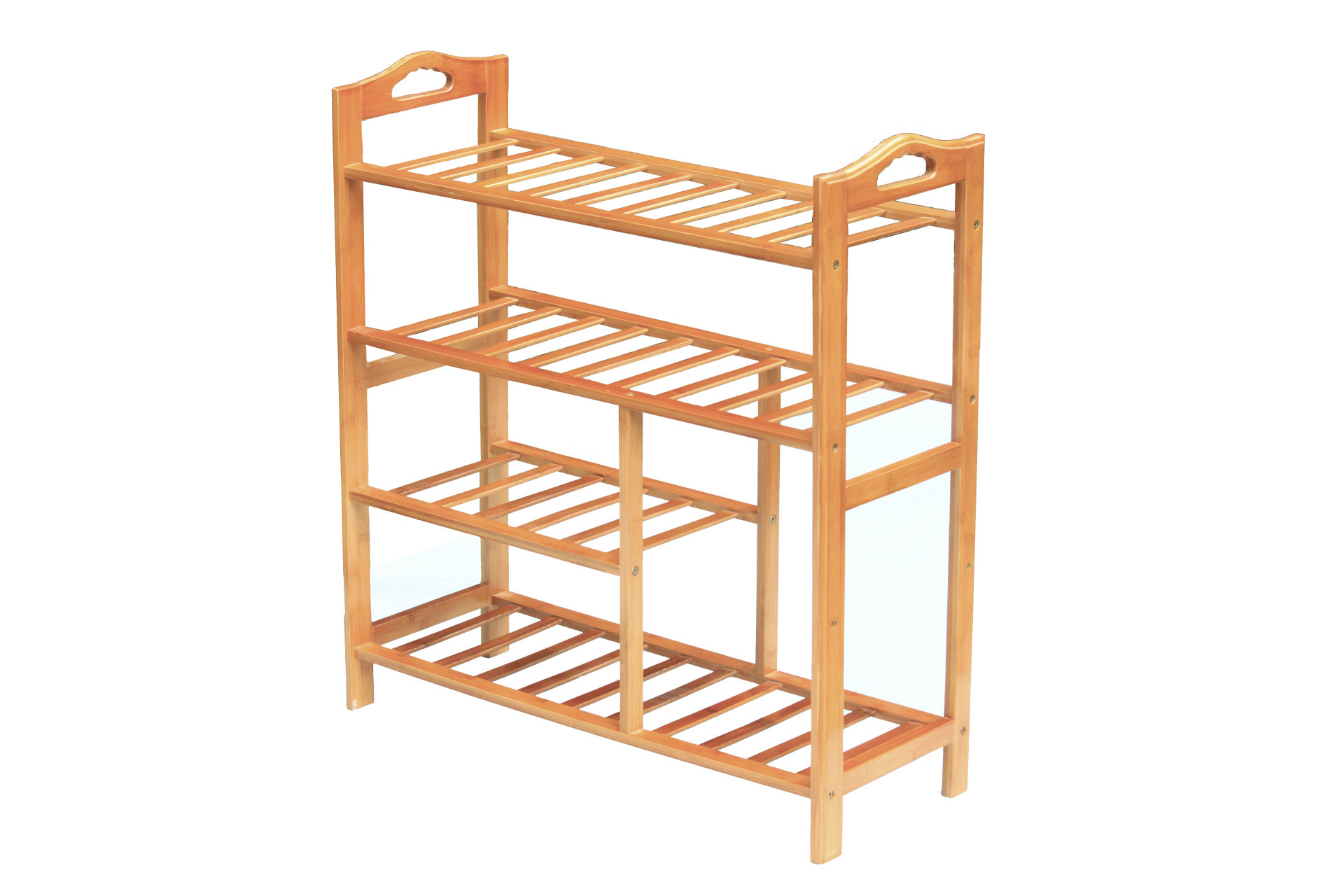 楠竹家具批发 置物架竹子 三层 防尘 简易 组合竹鞋架