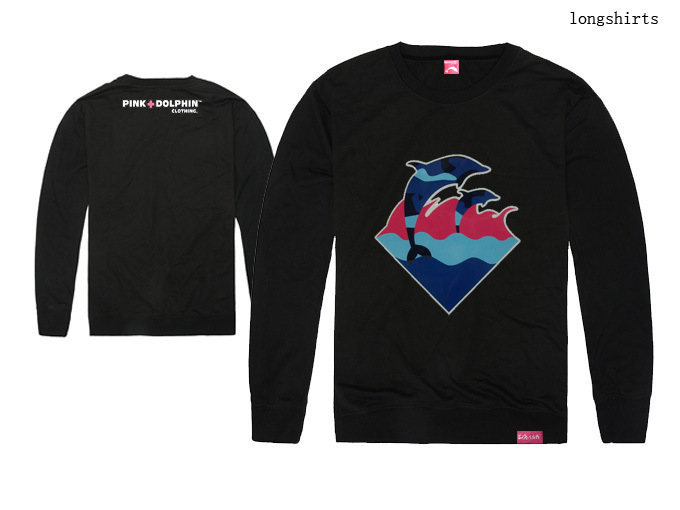pinkdolphin男款2013新款海豚潮男嘻哈长袖t恤衫街头
