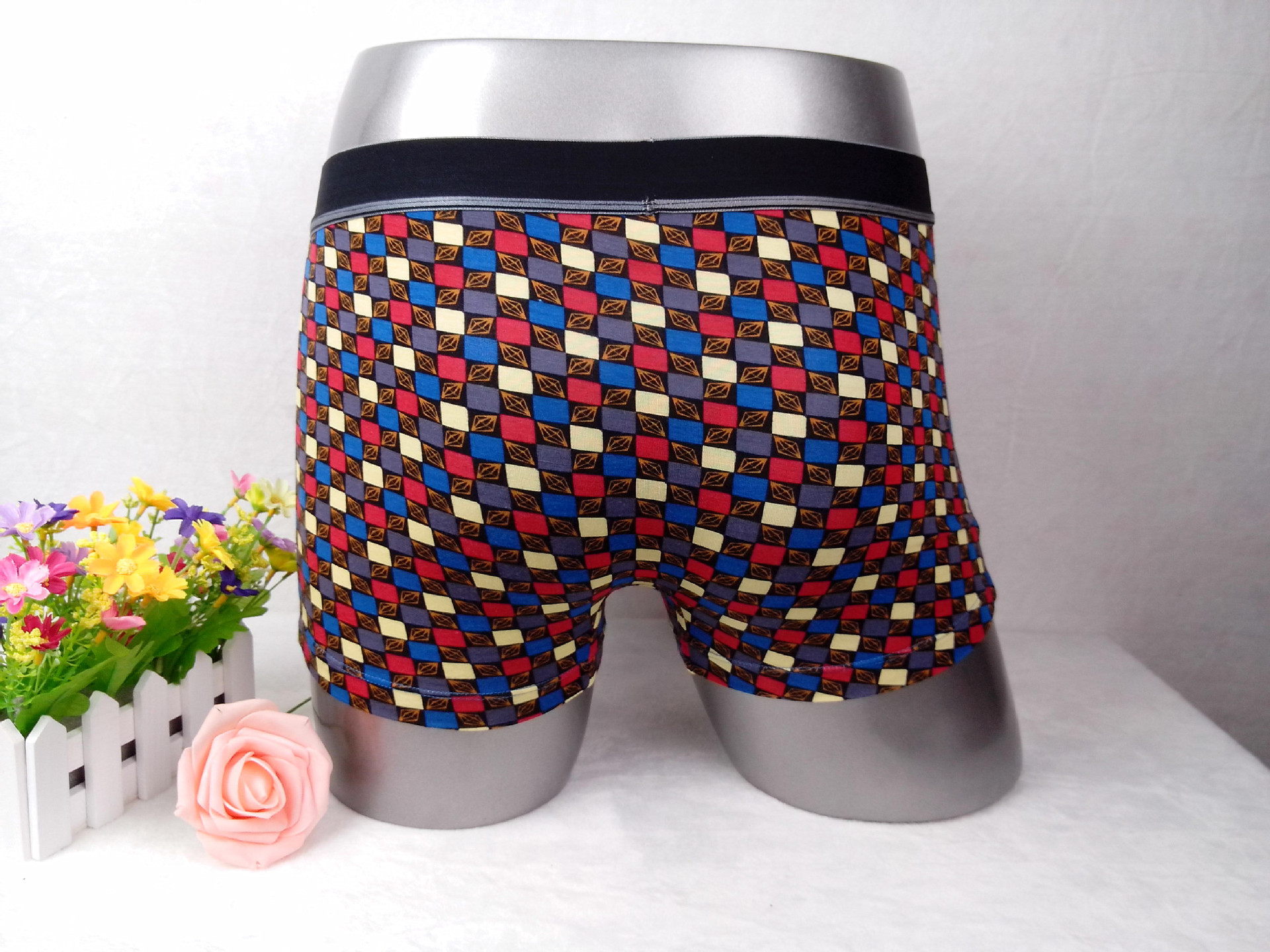 内裤男莫代尔平角男士内裤u凸囊袋透气内裤头