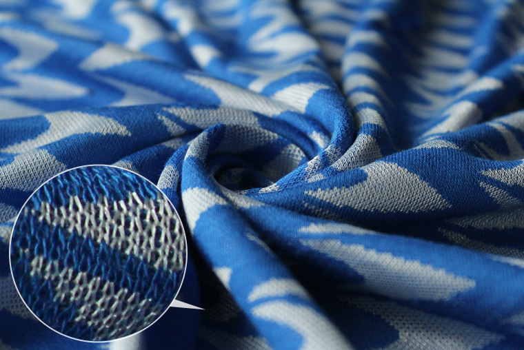 原料辅料 面料/织物 棉面料 纬编双面电脑针织提花面料  双面电脑提花