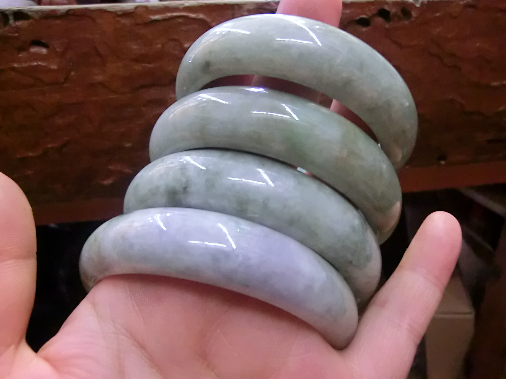 天然缅甸a货玉石手镯33