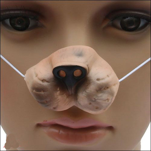 化装舞会用品 动物假鼻子 猪 鸭嘴 鸡狗 熊鼻子 一套 .