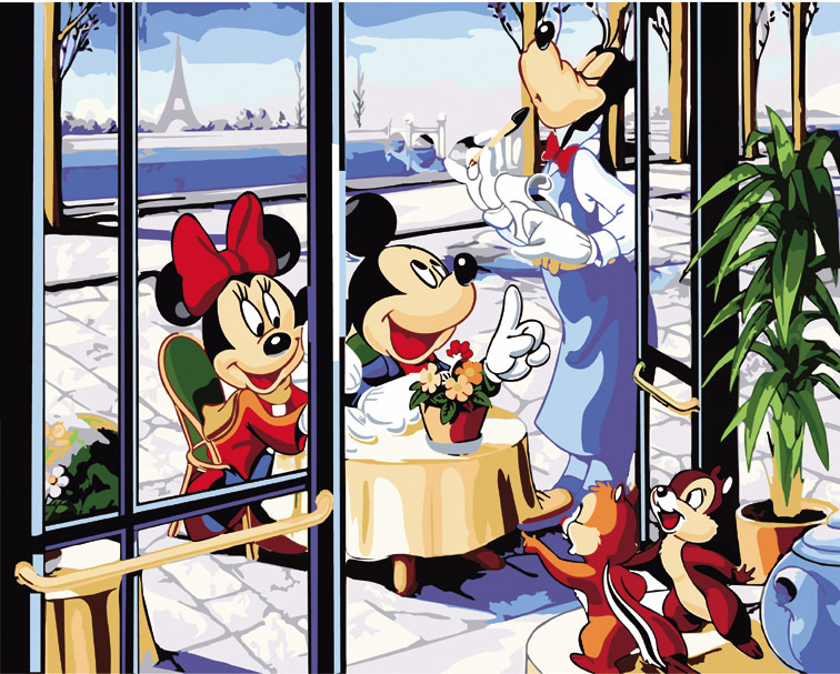 diy数字油画厂家批发648梦回巴黎40*50