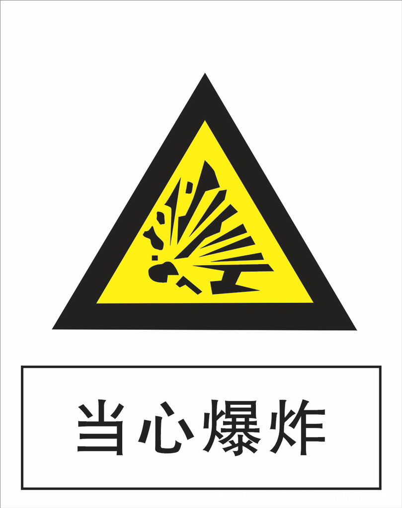 pvc安全消防警示牌工地安全牌当心爆炸当心落水禁止放易燃物