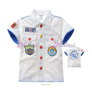 品牌童装 pigs小猪乐园/章仔贴布绣花纯棉短袖(pig120301)