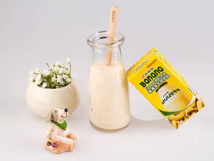 韩国进口 binggrae宾格瑞香蕉牛奶 200ml/盒,24盒/箱