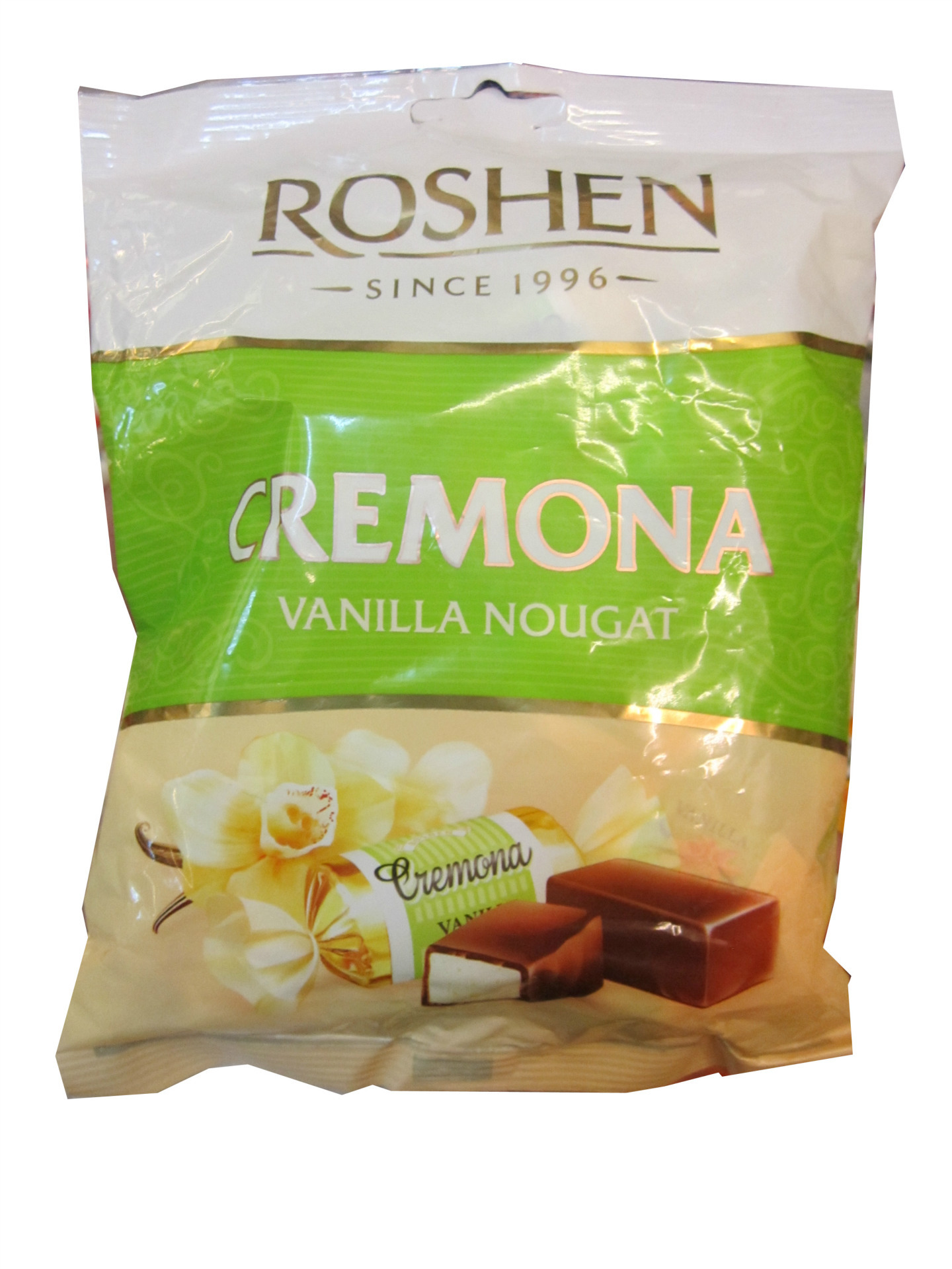 乌克兰进口食品批发如胜经典大太妃香草牛轧巧克力糖200g20包