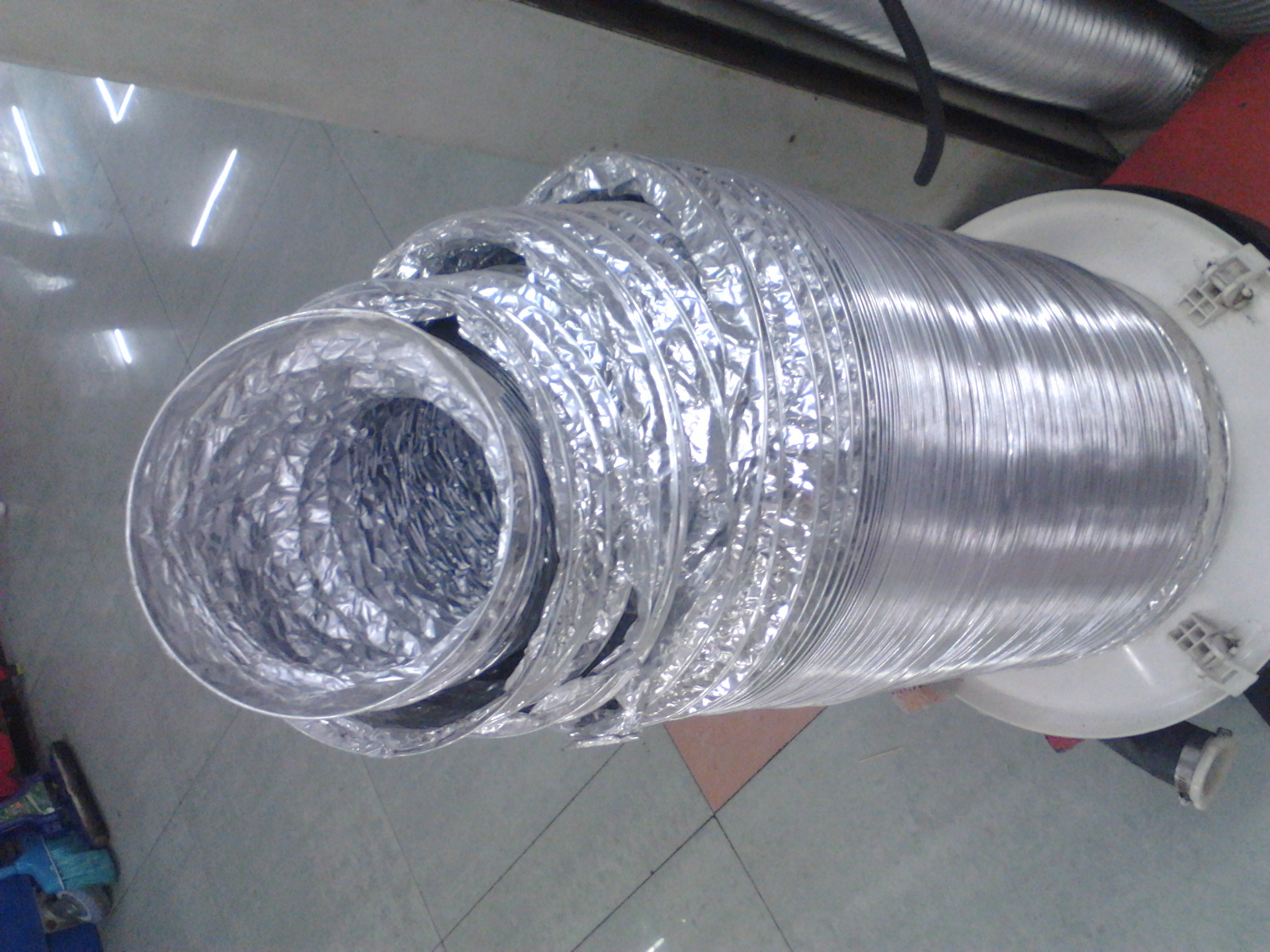 内径165毫米铝箔钢丝通风管,铝箔通风管,1.5米长,油烟机排风管