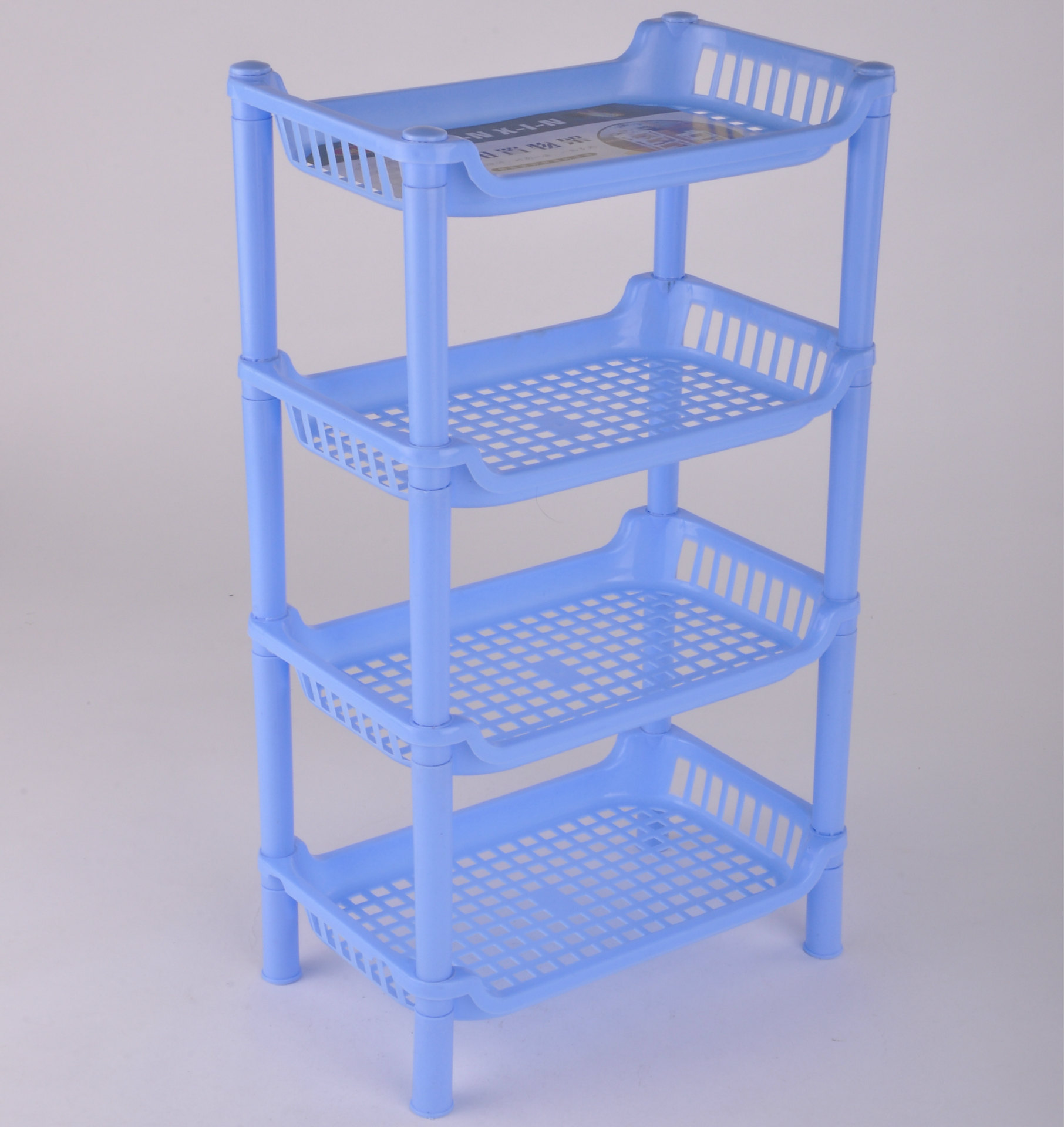 大号 加厚 四层方形置物架 收纳架 厨房浴室储物架 浴架 塑料