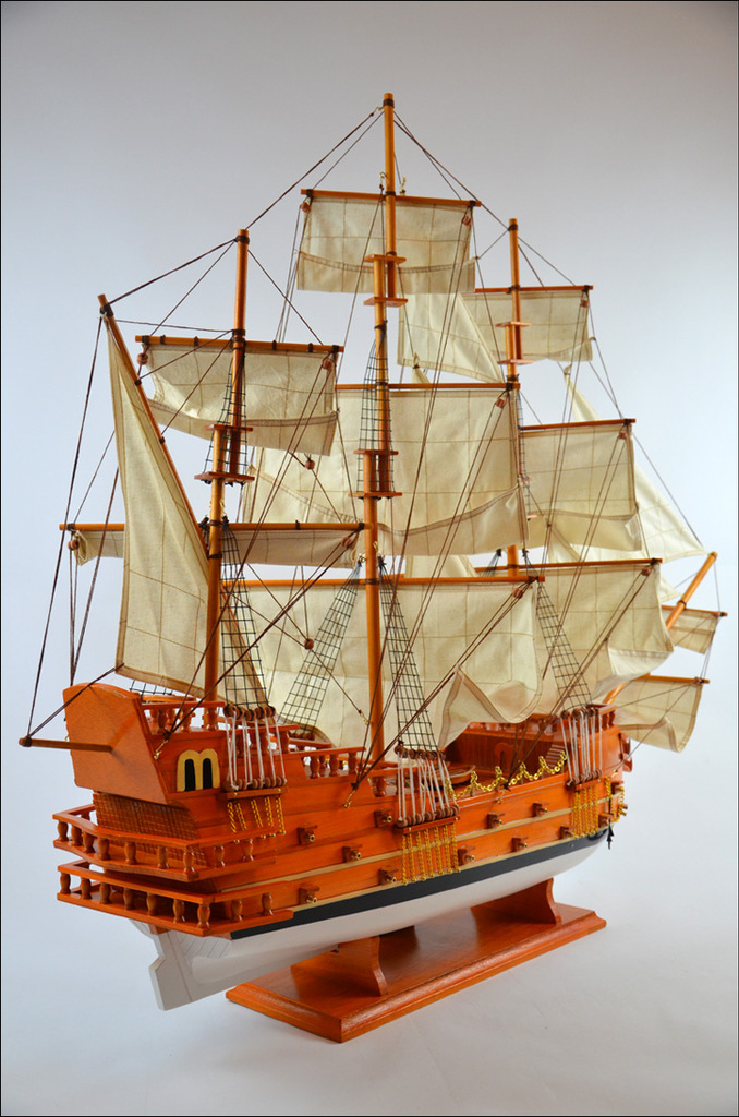 mettle 130厘米 战船 木质帆船模型 工艺船 开业礼品-869-130图片_7