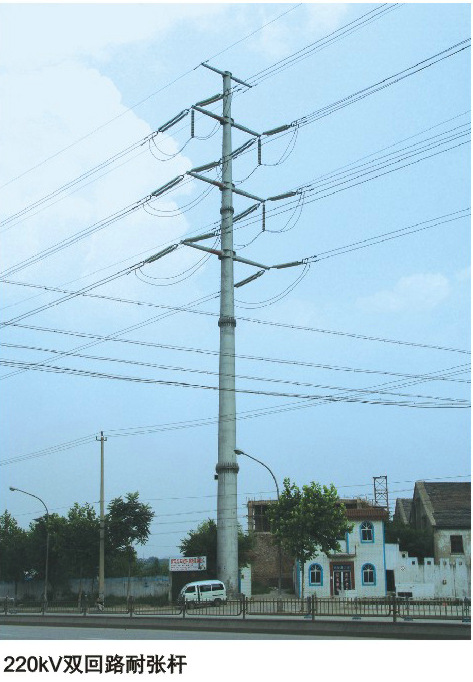【鸿鑫照明】电力钢杆系列 220kv双回路耐张杆
