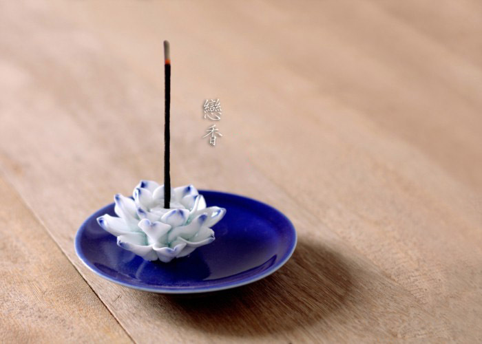 饰悟恋|莲花系 恋香 香插 线香 香槽 香道 手制陶瓷 日用家居装饰