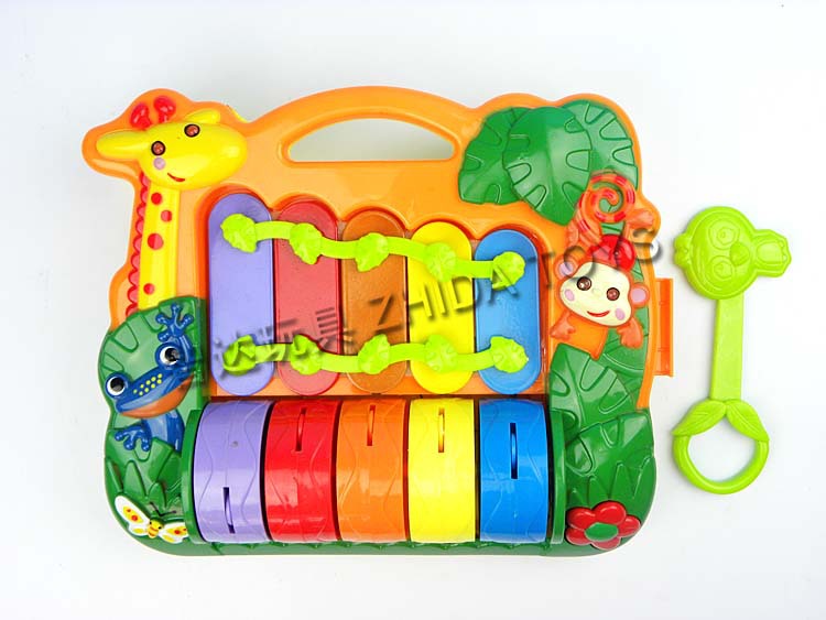儿童益智早教趣味乐器玩具/森林动物彩虹敲琴带敲棒/带音乐批发