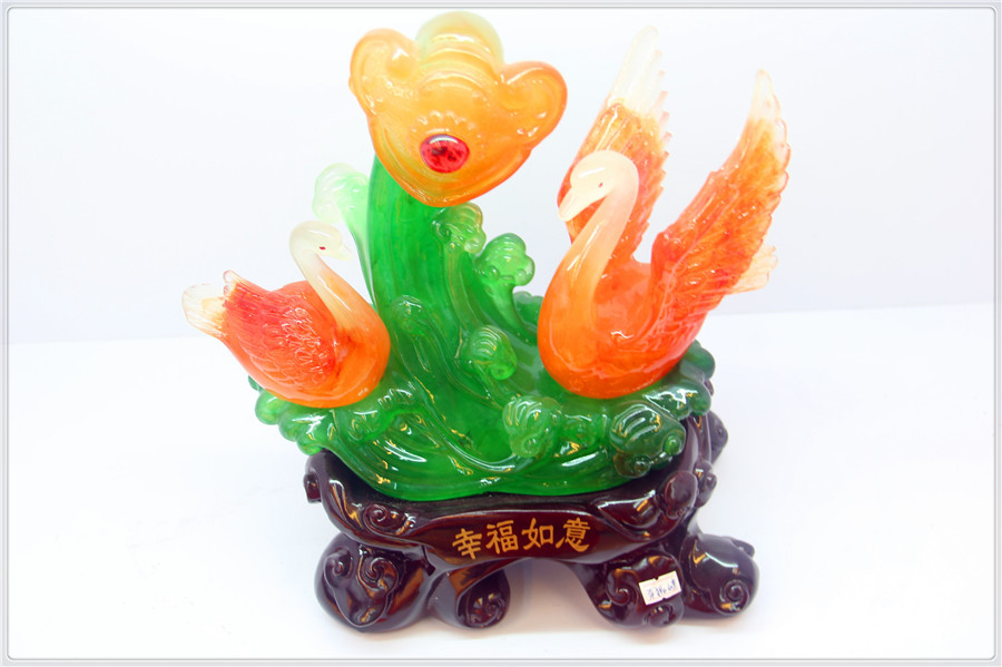 仿玉幸福如意树脂工艺品摆件结婚礼品家居摆设吉祥物