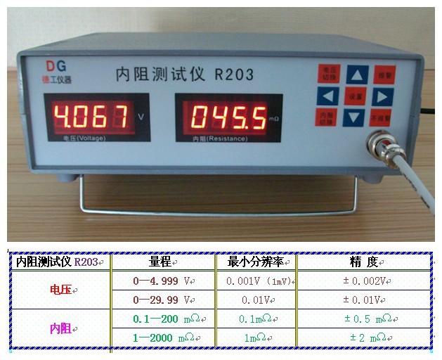 电池电芯电压内阻检测仪器R203