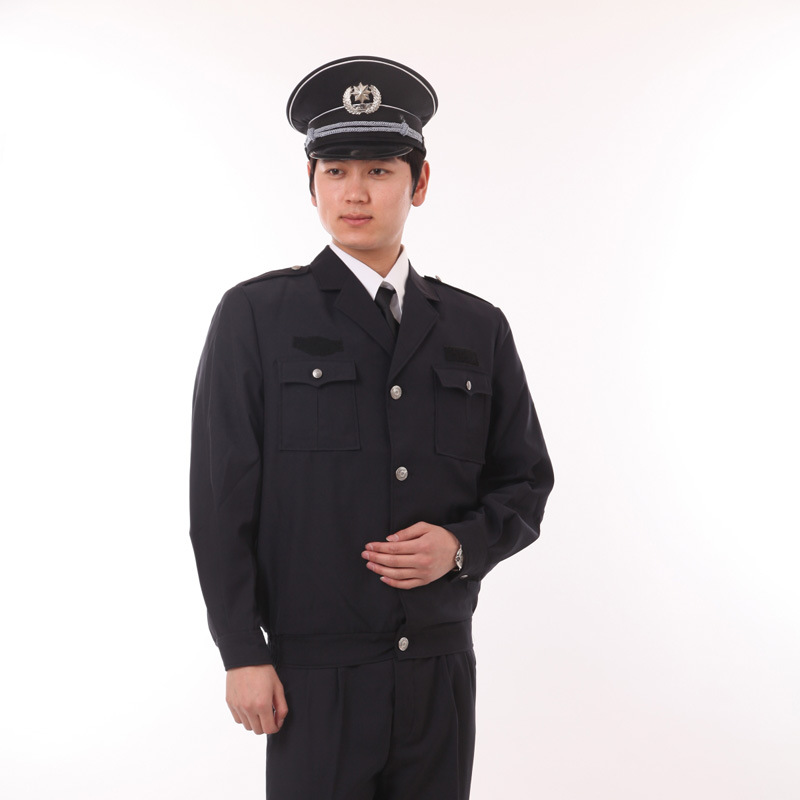厂家直销 新款酒店保安服套装 男款长袖 物业治安服