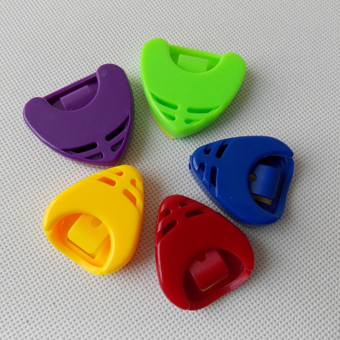 拨片盒批发吉他拨片夹木吉他拨片盒粘贴简便拨片夹厂家直销