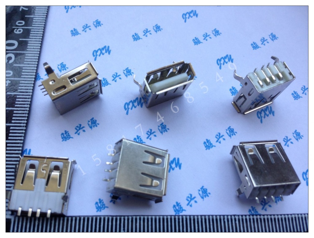 t型鐵殼usb接口母座a母頭180度 / af180度 t字型 兩邊為彎腳