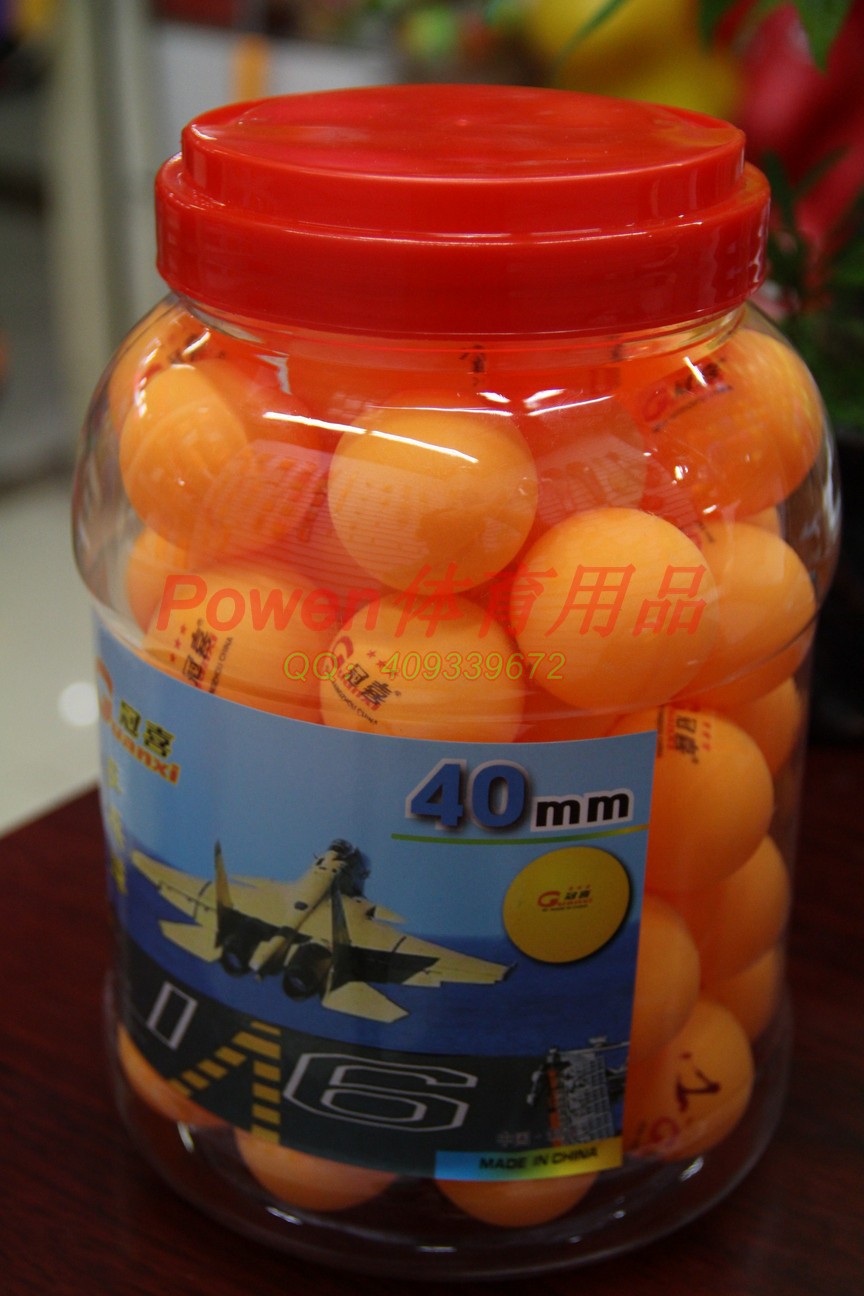 60只桶装赛璐珞乒乓球