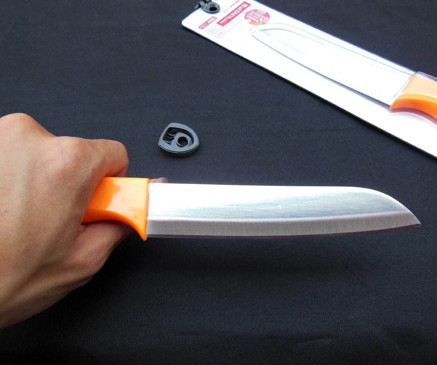 供应日美5124水果刀 糖果色 独立卡装 不锈钢水果刀削皮刀